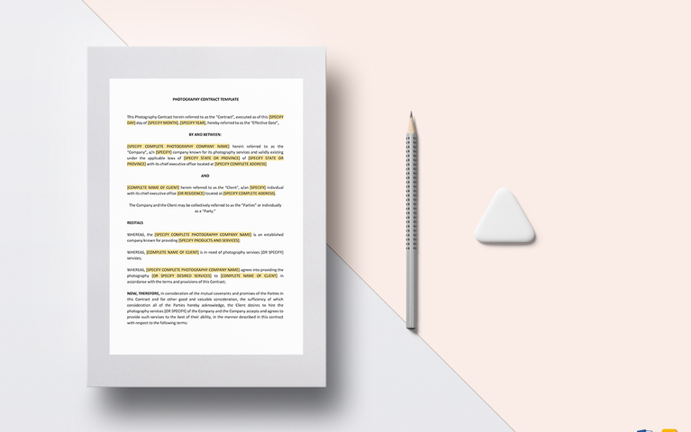 9 Free Photography Contracts from Docracy