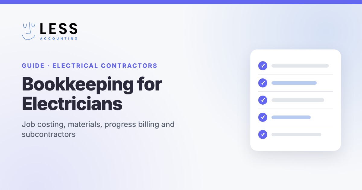 Bookkeeping for Electricians: A Guide for Electrical Contractors